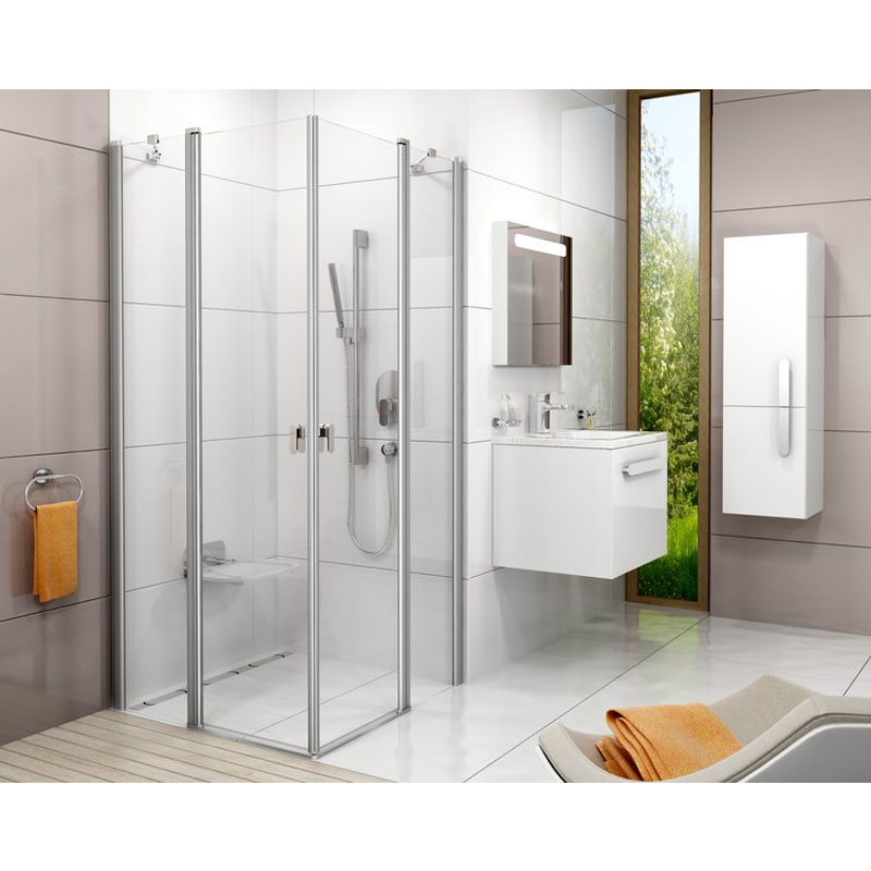 Ravak Душові двері CRV2-90 полир. алюм. + Transparent (для CPS) Chrome (1QV70C00Z1)