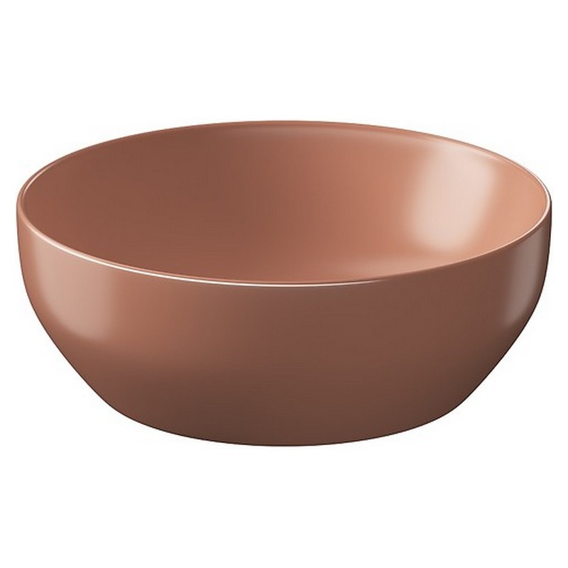 Cersanit Раковина LARGA 40см на стільницю, кругла, цегляна матова (K677-048)