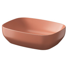 Cersanit Раковина LARGA 50х38 см на стільницю прямок., цегляна матова (K677-066)