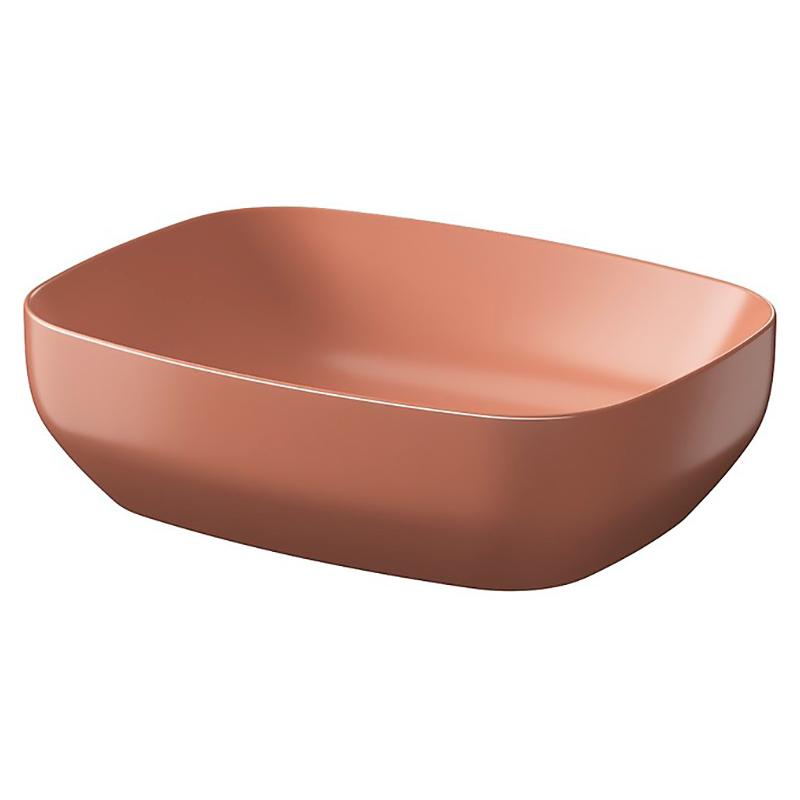 Cersanit Раковина LARGA 50х38 см на стільницю прямок., цегляна матова (K677-066)