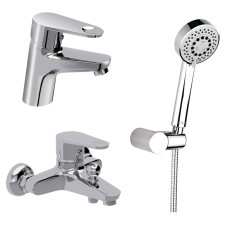 Cersanit Набір B245 Змішувач Cari раковина+Змішувач Cari ванна/душ+Душ комплект Lano (S601-125)