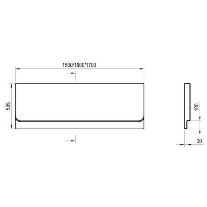 Ravak Панель A фронтальна CHROME 150 біла (CZ72100A00)