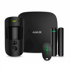 Комплект охоронної сигналізації Ajax HDR StarterKit Cam Plus, hub 2 plus, motioncam HDR, doorprotect, spacecontrol, jeweller, бездротовий, чорний (000052844)