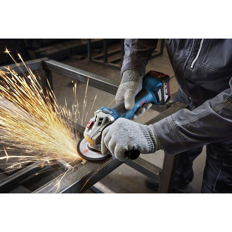 BOSCH Шліфмашина кутова акумуляторна GWS 18V-8 125мм 18В 2x4А·год 0-11000об·хв 1.7кг кейс ЗПGAL 18V-40 (06019N9020)