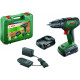 BOSCH Шуруповерт-дриль UniversalDrill 18V, 2x1.5Ач, 40Нм, 440/1450 об/хв, ЗП, 1.2кг, кейс (06039D4002)