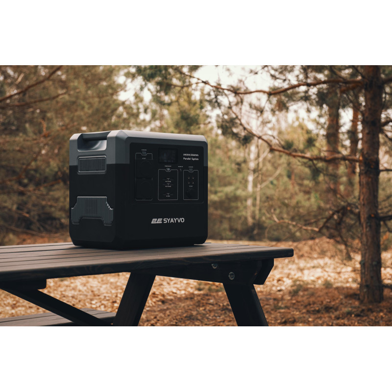 Портативна електростанція 2Е Syayvo 2400 Вт, 2560 Вт/год, WiFi/BT, паралельне підключення, швидка зарядка (2E-PPS24256)