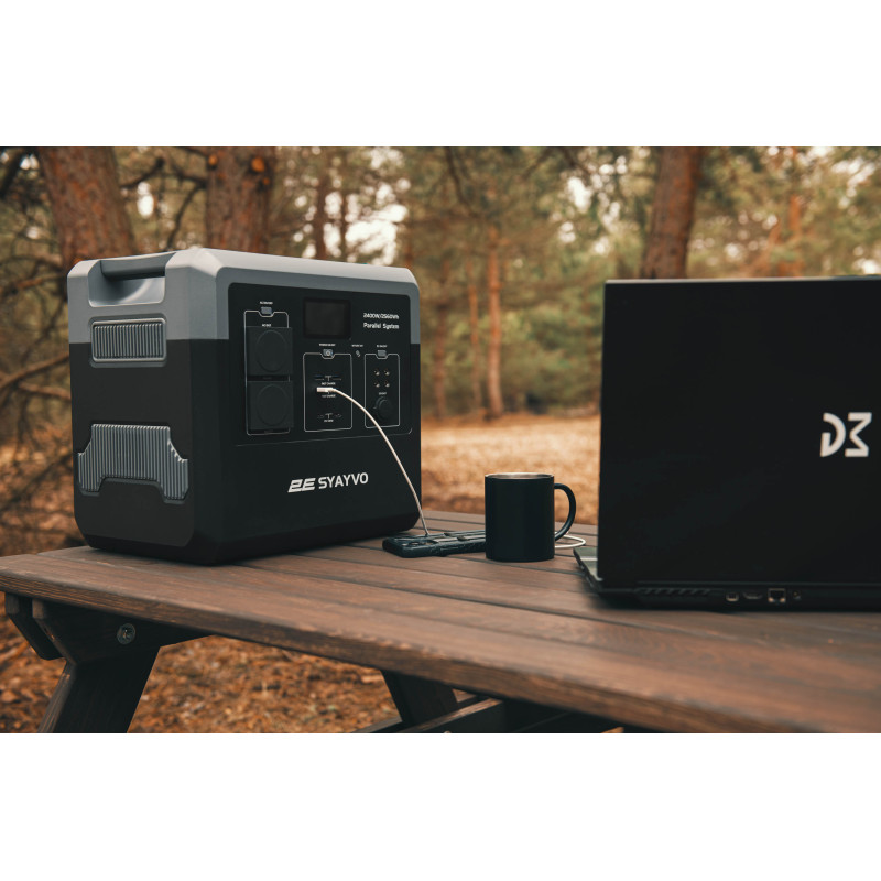 Портативна електростанція 2Е Syayvo 2400 Вт, 2560 Вт/год, WiFi/BT, паралельне підключення, швидка зарядка (2E-PPS24256)
