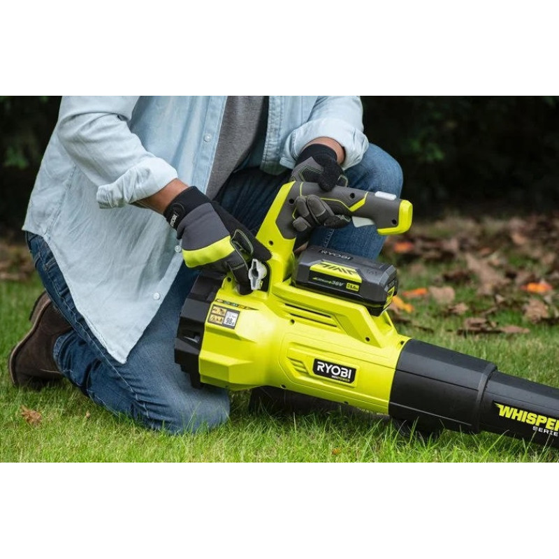 Повітродув садовий акумуляторний Ryobi Max Power RY36BLXA-140P 36В акб 1х4А·год ЗП 176км/год 3.5кг (5133005418)