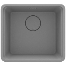 Deante Мийка кухонна Momi, граніт, квадрат, без крила, 500х440х230мм, чаша - 1, універсальна, сірий + кухонна дошка (ZKM_S10A)