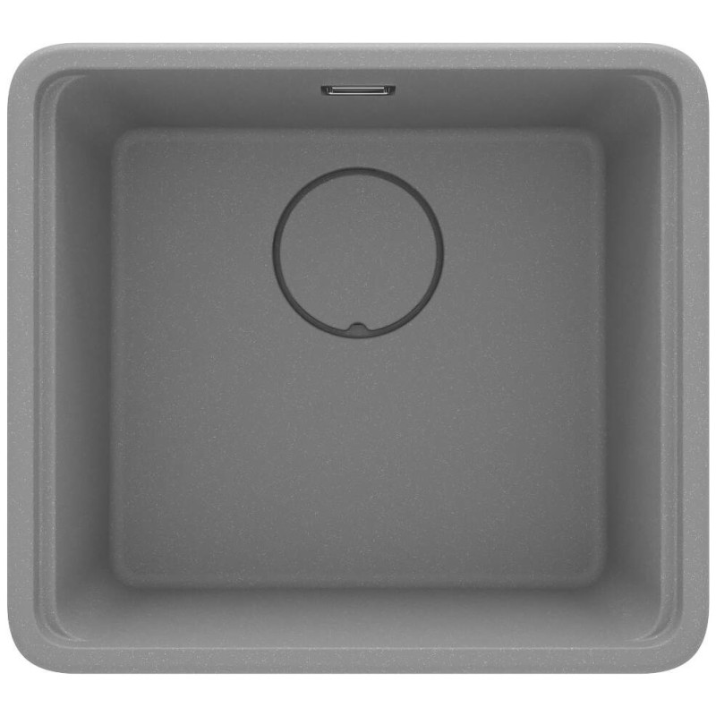 Deante Мийка кухонна Momi, граніт, квадрат, без крила, 500х440х230мм, чаша - 1, універсальна, сірий + кухонна дошка (ZKM_S10A)