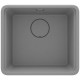 Deante Мийка кухонна Momi, граніт, квадрат, без крила, 500х440х230мм, чаша - 1, універсальна, сірий + кухонна дошка (ZKM_S10A)