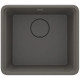 Deante Мийка кухонна Momi, граніт, квадрат, без крила, 500х440х230мм, чаша - 1, універсальна, антрацит + кухонна дошка (ZKM_T10A)