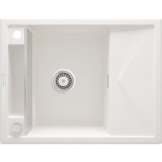 Deante Мийка кухонна Magnetic, граніт, прямокут., з крилом, 640х500х219мм, чаша - 1, врізна, алебастр (ZRM_A11A)