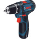 BOSCH Шурупокрут-дриль акумуляторний GSR 12V-15 2х2А·год 30Нм 400·1300об·хв 0.89кг GAL 12V-20 + набір ручного інструменту (060186810R)
