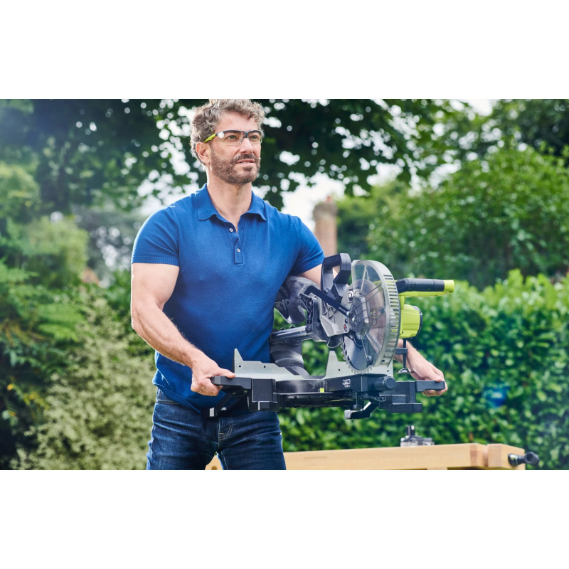 Пила торцювальна акумуляторна Ryobi ONE+ НР RMS18254X-0 18В з протяжкою диск 254мм 14кг без АКБ та ЗП (5133005736)