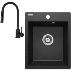 Deante Набір для кухні Corio, гранітна мийка ZRC_2103 + зміш. BOC_N74M, графіт (ZRCE2103)