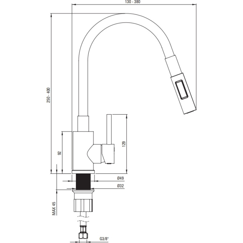 Deante Набір для кухні Corio, гранітна мийка ZRC_2103 + зміш. BOC_N74M, графіт (ZRCE2103)