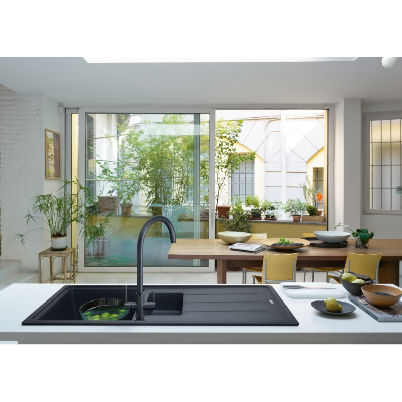 Franke Змішувач для кухні Lina Clear Water, довж.виливу - 272 мм, поворотний, 1+1 фільтр, хром-чорний (1200703746)