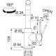 Franke Змішувач для кухні Smart Glenda, довж.виливу - 225мм, витяжний, 1важіль, нерж (1150706986)