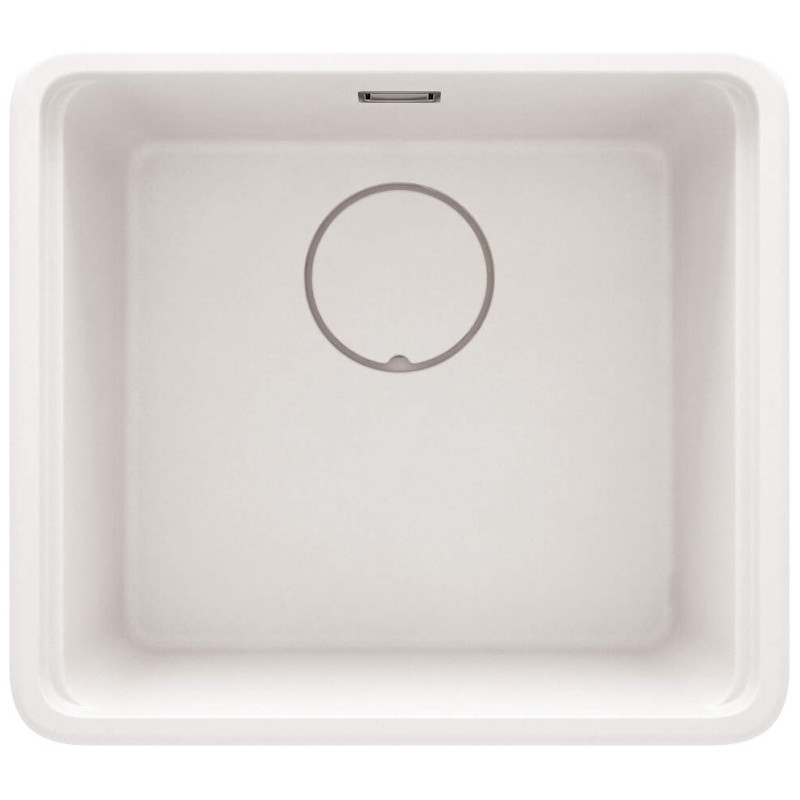 Deante Мийка кухонна Momi, граніт, квадрат, без крила, 500х440х230мм, чаша - 1, універсальна, алебастр + кухонна дошка (ZKM_A10A)