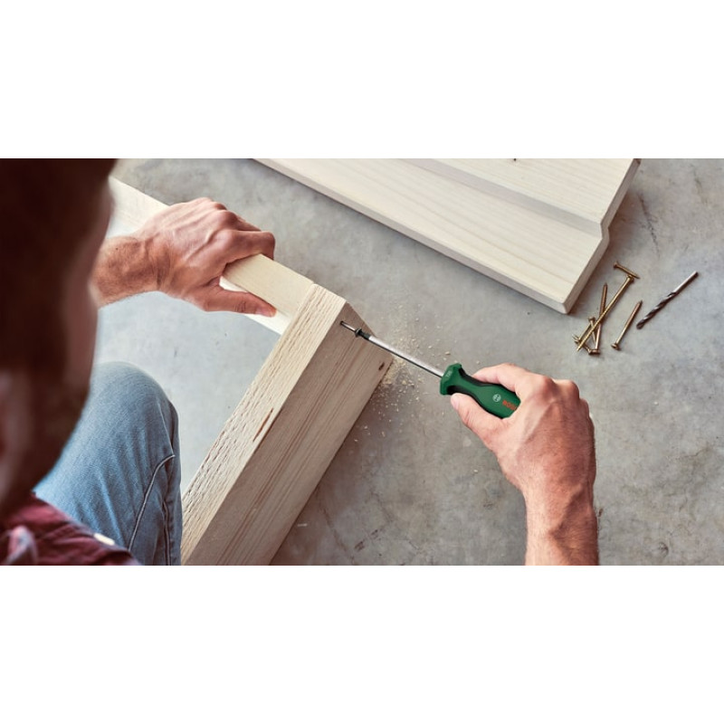 BOSCH Викрутка набір 8шт, SL 4, 6.5 мм, PH1х100 мм, PH2х125 мм, PZ1х100 мм, PZ2х125 мм, Т20х100, Т25х100 (1600A02BX8)