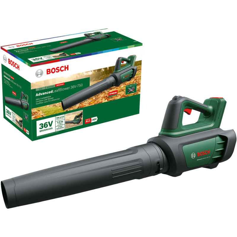 BOSCH Повітродув садовий акумуляторний AdvancedLeafBlower 36V-750 200км/год 2.8кг без АКБ і ЗП (06008C6001)