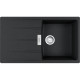 Franke Мийка кухонна Centro, фраграніт, прямокутник, з крилом, 860х500х200мм, чаша - 1, накладна, CNG 611-86, онікс (1140701823)