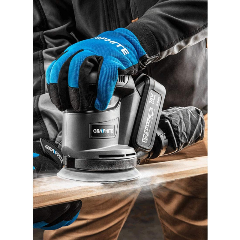 Graphite Шліфмашина ексцентрикова акумуляторна Energy + 125мм 18В 9000об·хв 1.1кг без АКБ та ЗП (58G014)