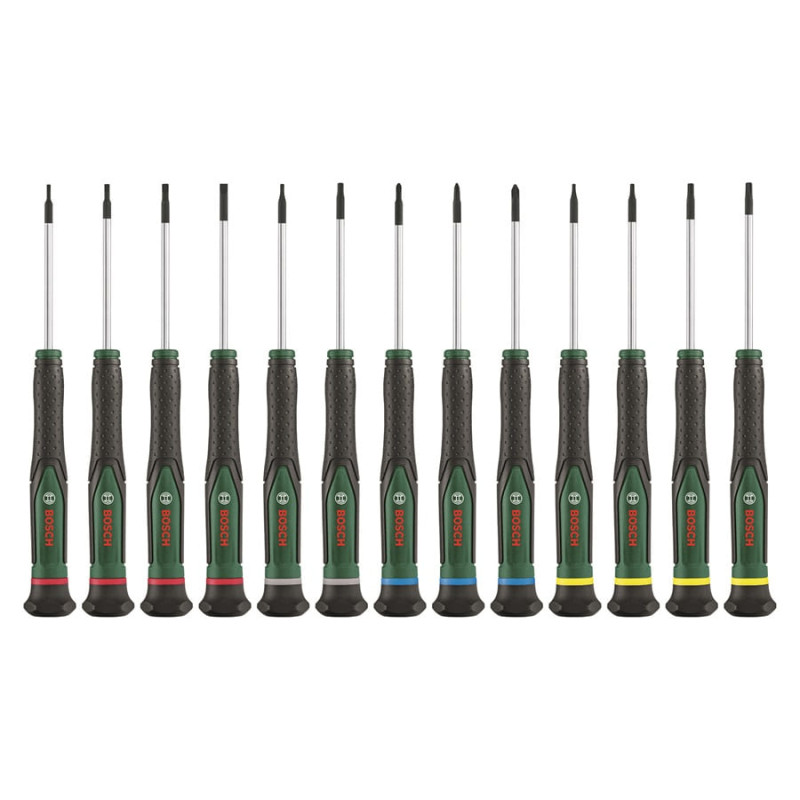 BOSCH Викрутка прецизійна набір 13шт, SL, PH, TX, HEX, сталь CrV (1600A02Z9N)