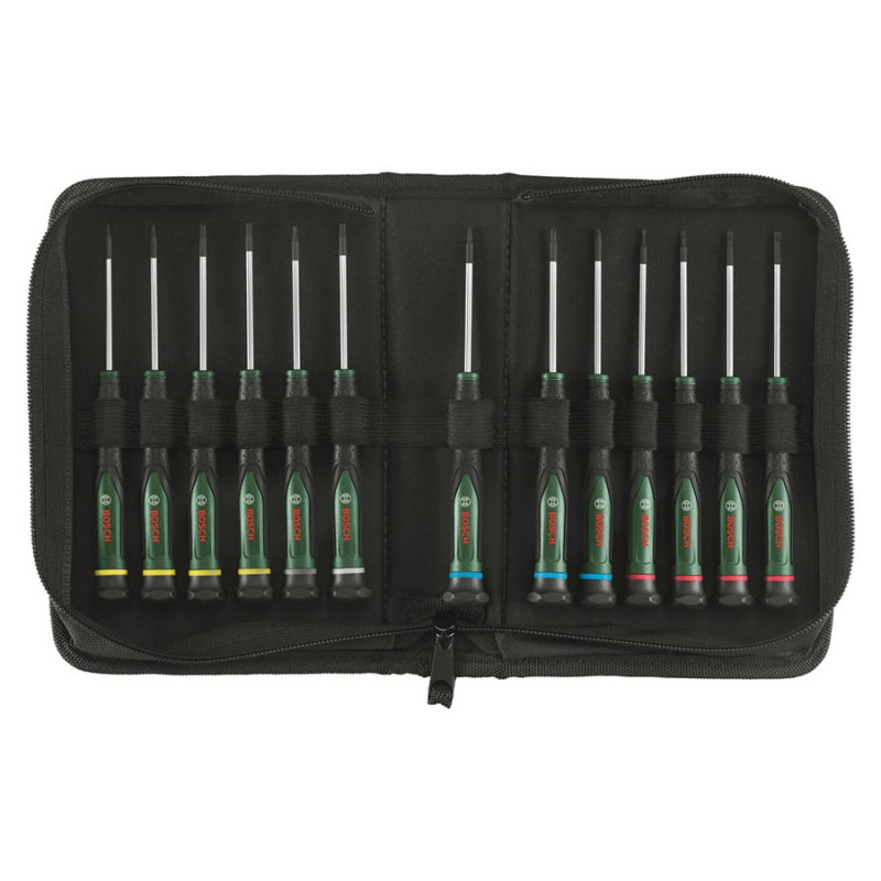 BOSCH Викрутка прецизійна набір 13шт, SL, PH, TX, HEX, сталь CrV (1600A02Z9N)