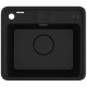 Deante Мийка кухонна Momi, граніт, квадрат, без крила, 500х440х230мм, чаша - 1, врізна, чорний матовий + кухонна дошка (ZKM_N103)