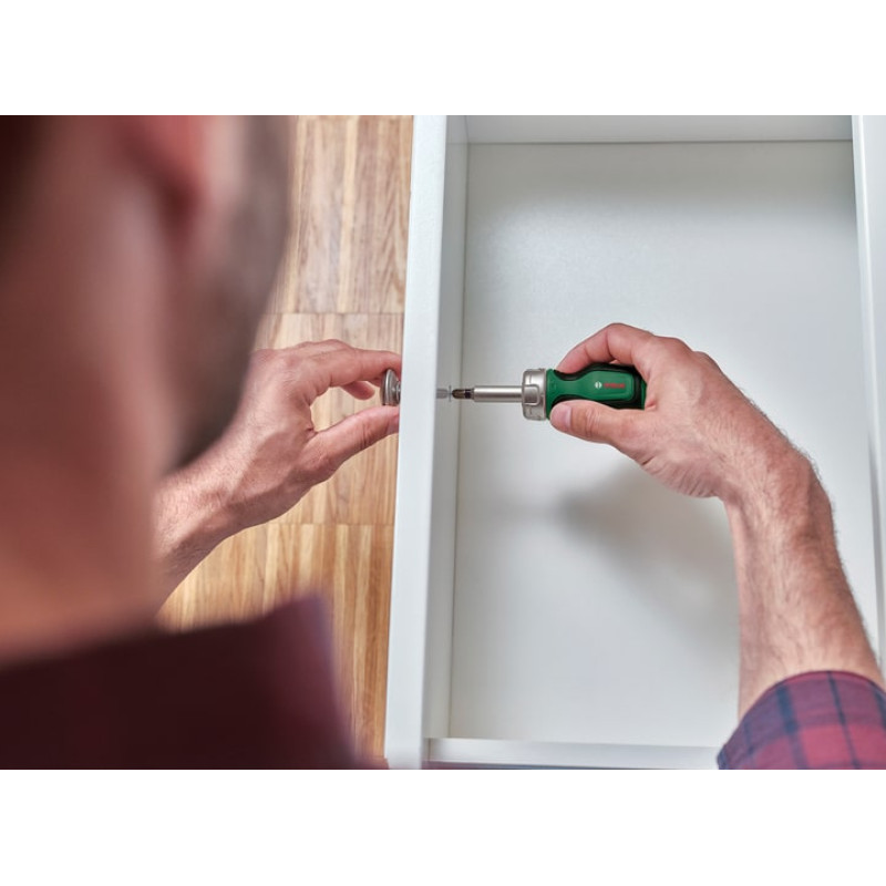 BOSCH Викрутка з тріскачкою, 6 насадок (1600A027PK)