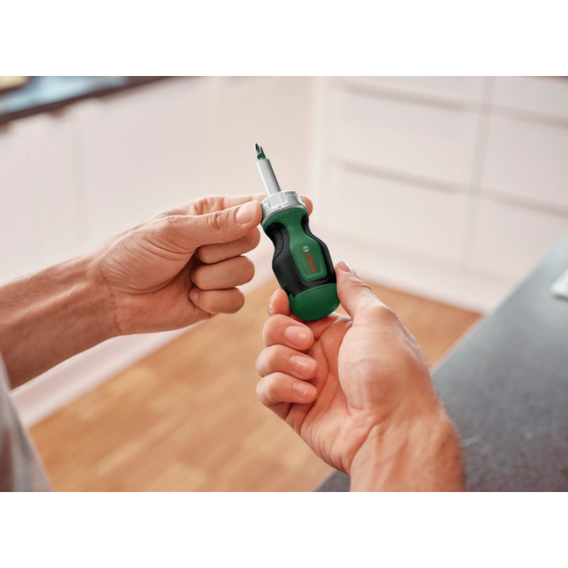 BOSCH Викрутка з тріскачкою, 6 насадок (1600A027PK)
