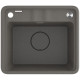 Deante Мийка кухонна Momi, граніт, квадрат, без крила, 500х440х230мм, чаша - 1, врізна, антрацит + кухонна дошка (ZKM_T103)