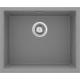 Deante Мийка кухонна Corda, граніт, квадрат, без крила, 550х460х204мм, чаша - 1, врізна, металічний сірий (ZQA_S10C)
