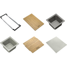 Franke Набір аксесуарів All In 4, міні-коландер, ємність для зберігання, 2 дошки, утримувач, килимок-сушарка (1120655488)