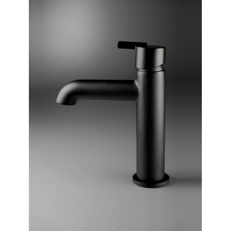 Deante Змішувач для раковини Silia,довж. виливу - 110мм, неповоротний, 1важіль, чорний (BQS_N20M)