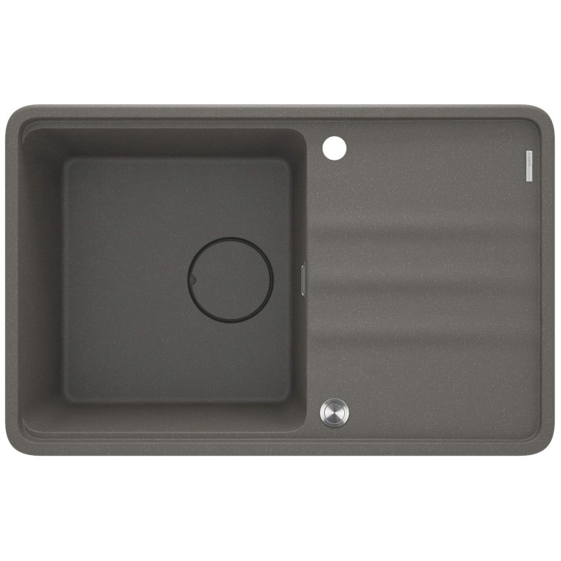 Deante Мийка кухонна Momi, граніт, прямокут., з крилом, 780х500х230мм, чаша - 1, врізна, антрацит + кухонна дошка (ZKM_T113)