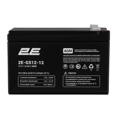 Акумуляторна батарея 2E GS, 12В, 12А•год, AGM (2E-GS12-12)
