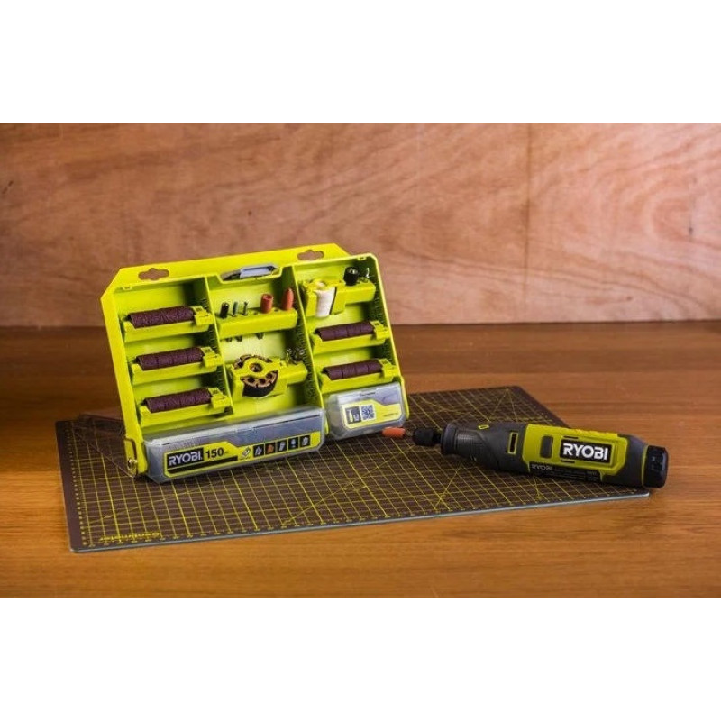 Комплект приладдя Ryobi RAR800K-120 1/8" для міні дриля гравера реноватора 120шт кейс (5132005872)
