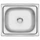 Deante Мийка кухонна Doppio, нерж.сталь, прямокутник, без крила, 480х430х175мм, чаша - 1, накладна, нерж (ZEN_0103)