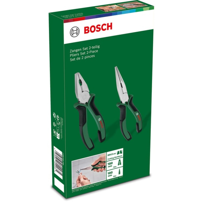 BOSCH Плоскогубці набір 2 шт, комбіновані, подовжені (1600A0275H)