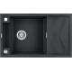 Deante Мийка кухонна Magnetic, граніт, прямокутник, з крилом, 820х500х219мм, чаша - 1, накладна, металічний графіт (ZRM_G113)