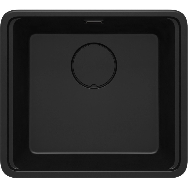 Deante Мийка кухонна Momi, граніт, квадрат, без крила, 500х440х230мм, чаша - 1, універсальна, чорний матовий + кухонна дошка (ZKM_N10A)