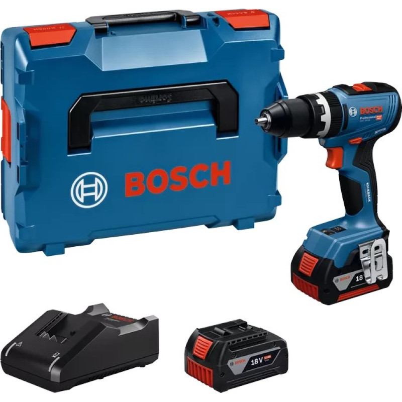 BOSCH Шурупокрут-дриль акумуляторний GSB 18V-65 18В 2х5А·год 31·65Нм 0-2100об·хв ЗП GAL18V-40 кейс 1.12кг (06019N3303)