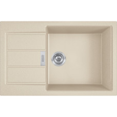 Franke Мийка кухонна Sirius 2 тектонайт, прямокут., з крилом, 780х500х200мм, чаша - 1, врізна, бежевий (1430671747)