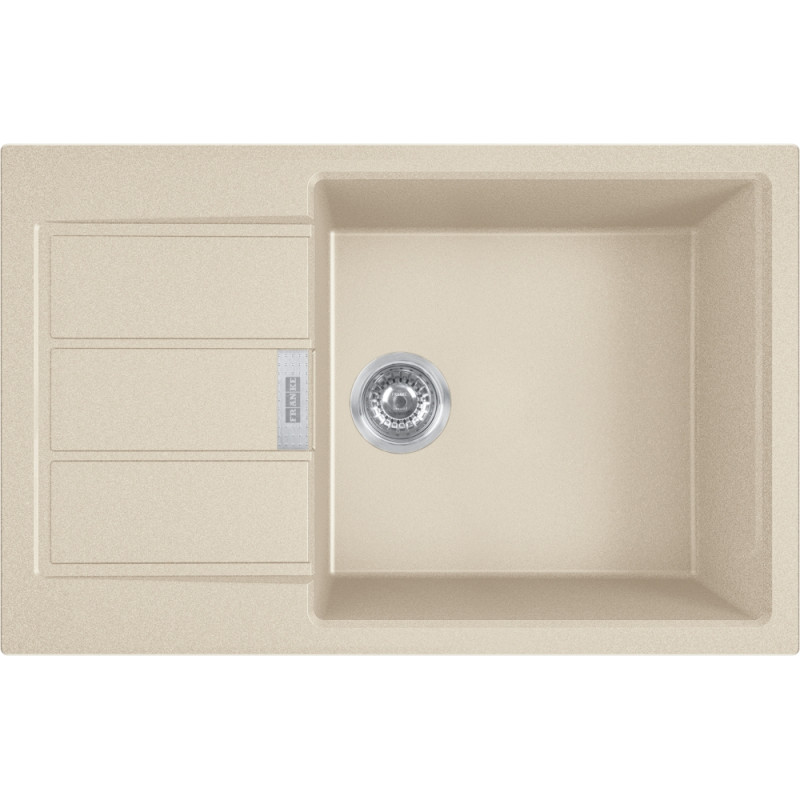 Franke Мийка кухонна Sirius 2 тектонайт, прямокут., з крилом, 780х500х200мм, чаша - 1, врізна, бежевий (1430671747)
