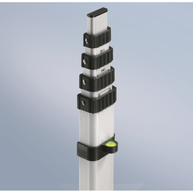 BOSCH Рейка вимірювальна телескопічна GR 500 алюмінієва для оптичних нівелірів 125-500см 5 секцій (0601094600)