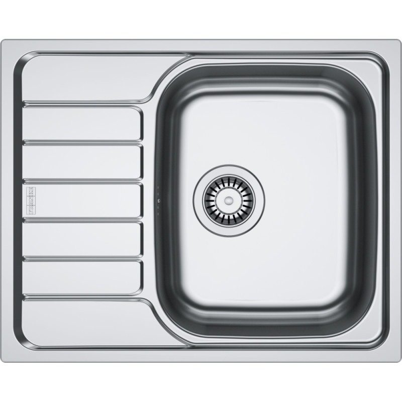 Franke Мийка кухонна Spark, нерж.сталь, прямокутник, з крилом, 620х500х160мм, чаша - 1, накладна, SKL 611-62, нерж декор (1010716714)