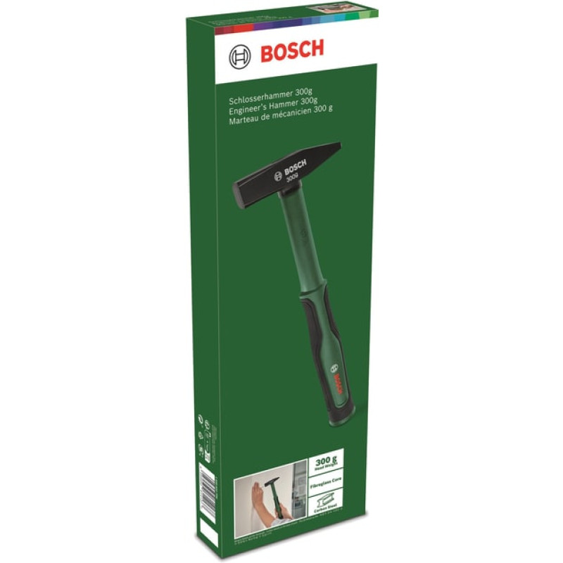 BOSCH Молоток слюсарний 300г 30см руків'я скловолокно (1600A032UW)